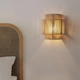 Vintage Bohemian Hand-Woven Rope Wall Sconce LED 1-Light