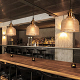 Vintage Textured Glass Pendant 1-Light