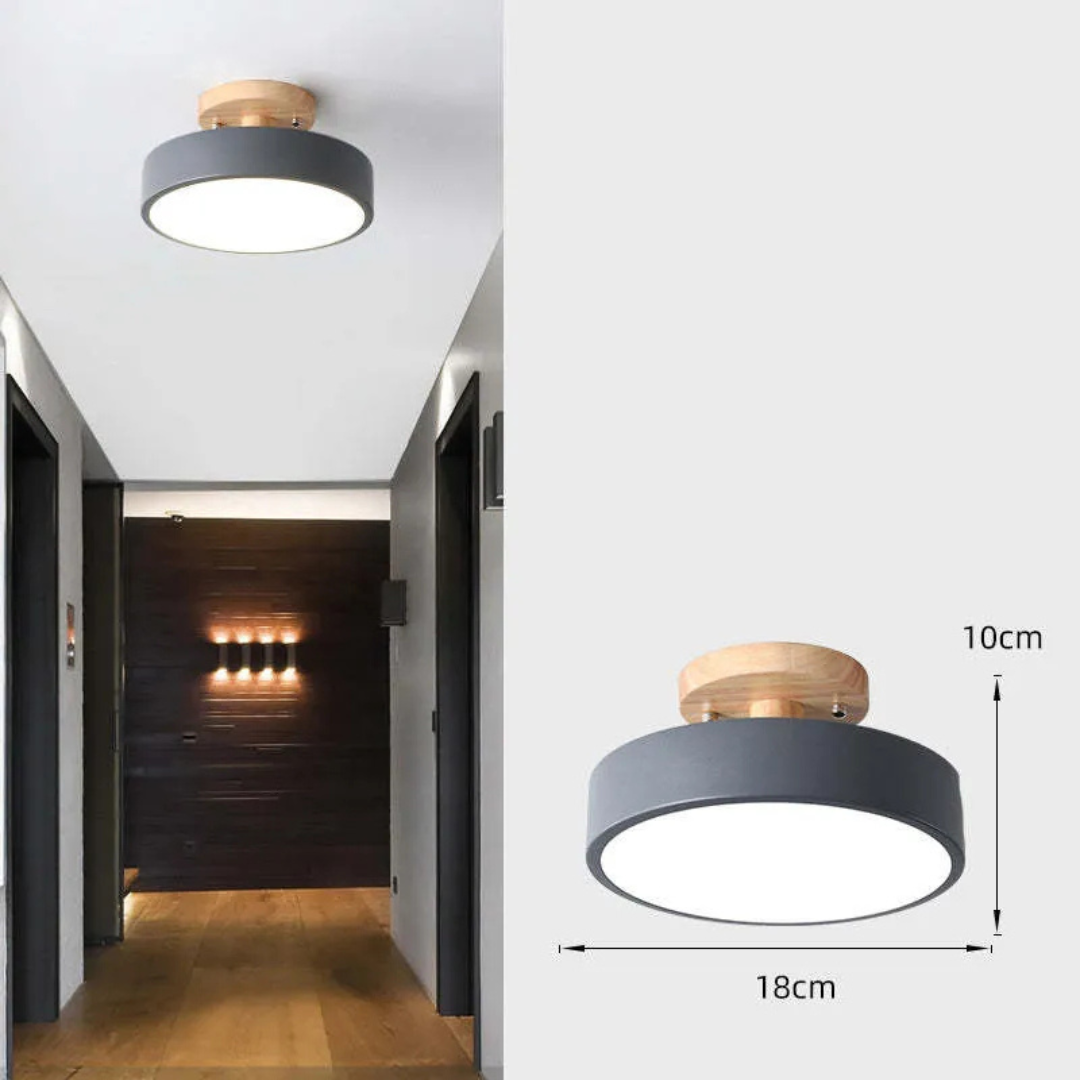 Nordic Wooden LED Ceiling Light 1-Light