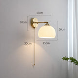 Nordic Brass Ribbed Glass 1-Light Wall Sconce