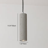 Industrial Cement Cylindrical Pendant 1-Light