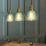 Vintage Textured Glass Pendant 1-Light