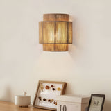 Vintage Bohemian Hand-Woven Rope Wall Sconce LED 1-Light