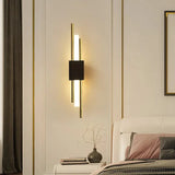 Modern Minimalist Brass Linear Wall Sconce LED 1-Light