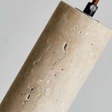 Minimalist Travertine Cylinder Pendant Light 1-Light Lasson Living