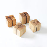 Warm Wood Cube Wall Light 1-Light
