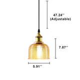 Vintage Textured Glass Pendant 1-Light