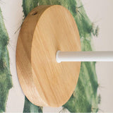 Nordic Wood Japandi Dome Wall Sconce LED 1-Light