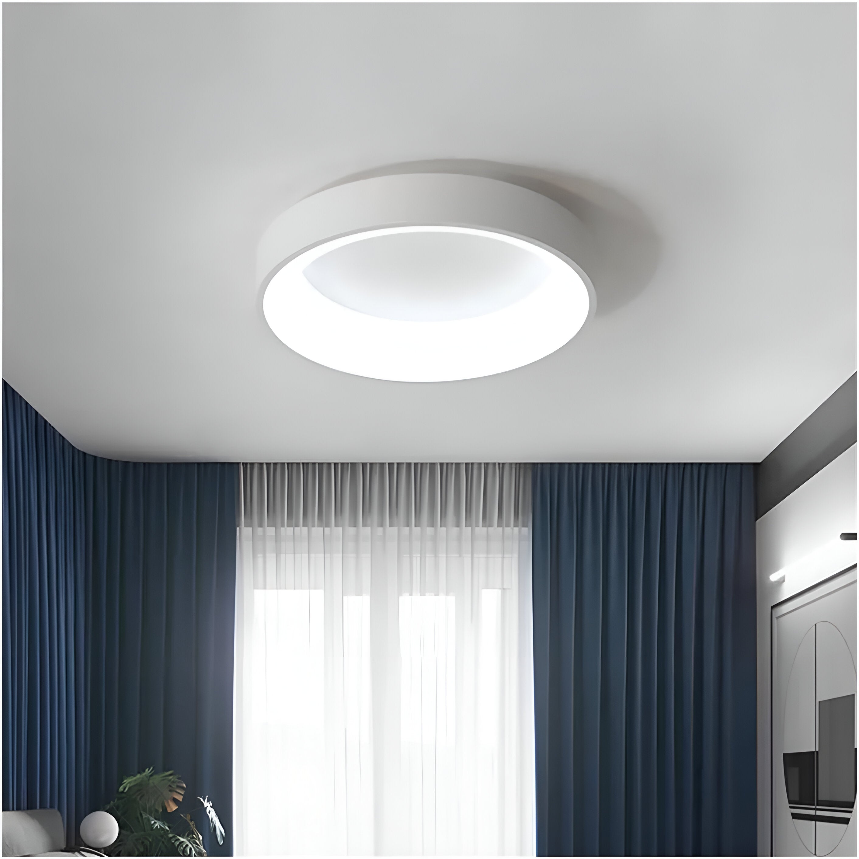 Nordic Modern Round Led Ceiling Light 1-Light