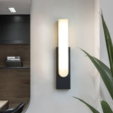 Modern Alabaster-Effect Brass Wall Sconce LED 1-Light
