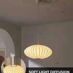 Japanese Fabric Round Pendant 1-Light Lasson Living