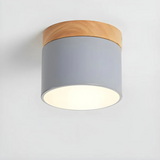 Nordic Wood Accent LED Ceiling Light 1-Light