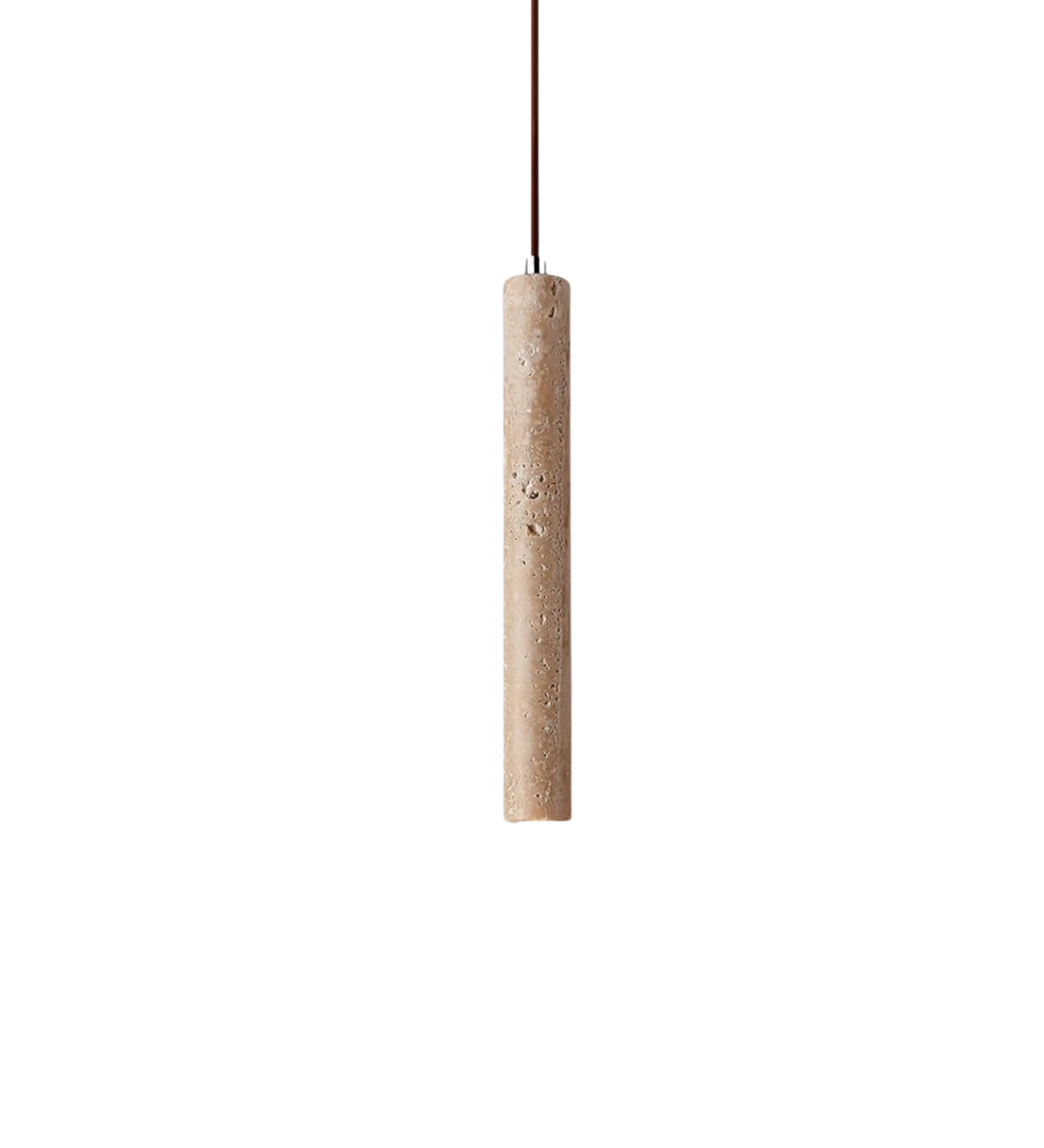 Minimalist Travertine Cylinder Pendant Light 1-Light Lasson Living