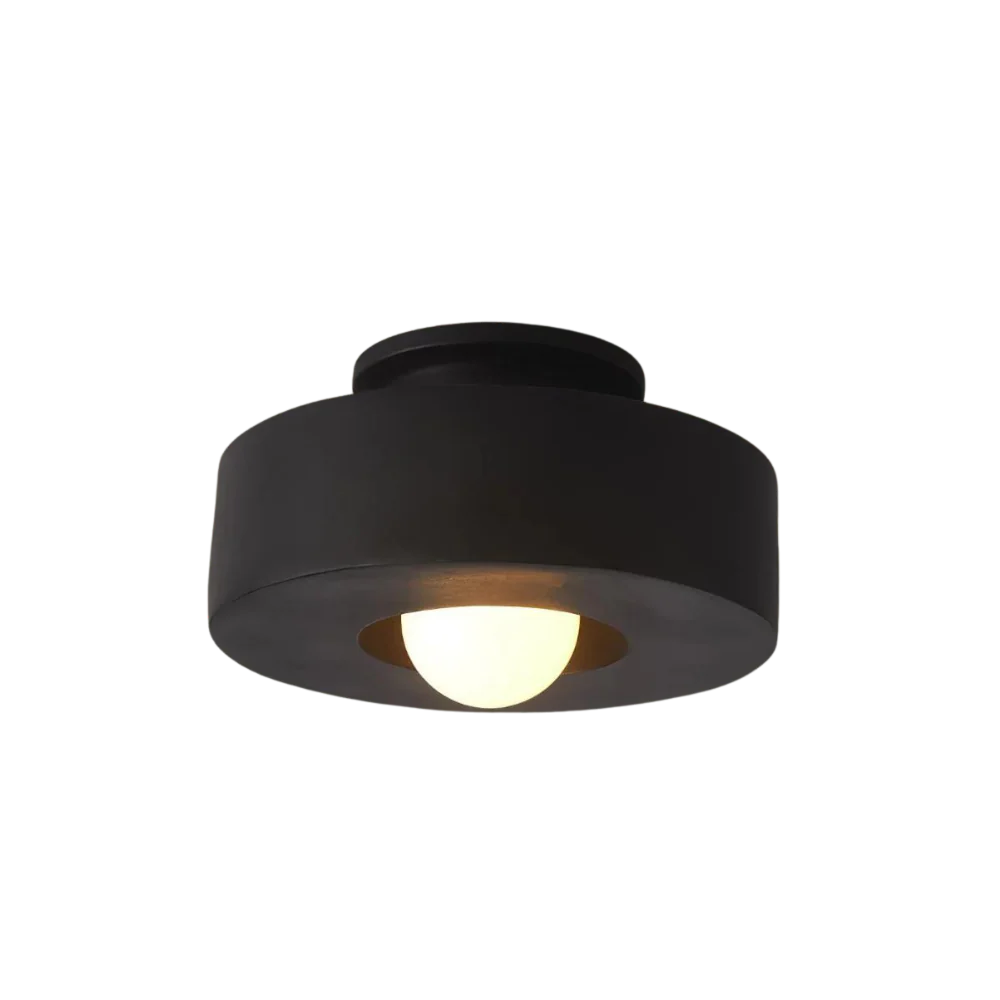 Nordic Artistic Round Resin LED Ceiling Light 1-Light