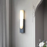 Modern Alabaster-Effect Brass Wall Sconce LED 1-Light