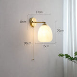 Nordic Brass Ribbed Glass 1-Light Wall Sconce