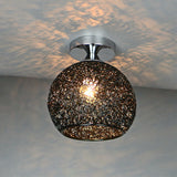 Modern Textured Dome Semi-Flush Ceiling Light | LED 1-Light