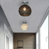 Modern Textured Dome Semi-Flush Ceiling Light | LED 1-Light