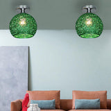 Modern Textured Dome Semi-Flush Ceiling Light | LED 1-Light