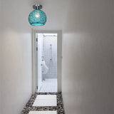 Modern Textured Dome Semi-Flush Ceiling Light | LED 1-Light