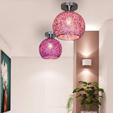 Modern Textured Dome Semi-Flush Ceiling Light | LED 1-Light