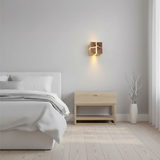 Warm Wood Cube Wall Light 1-Light