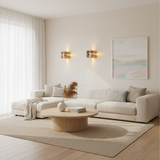 Warm Wood Cube Wall Light 1-Light