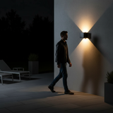 Modern Cube Outdoor Wall Light LED 1-Light