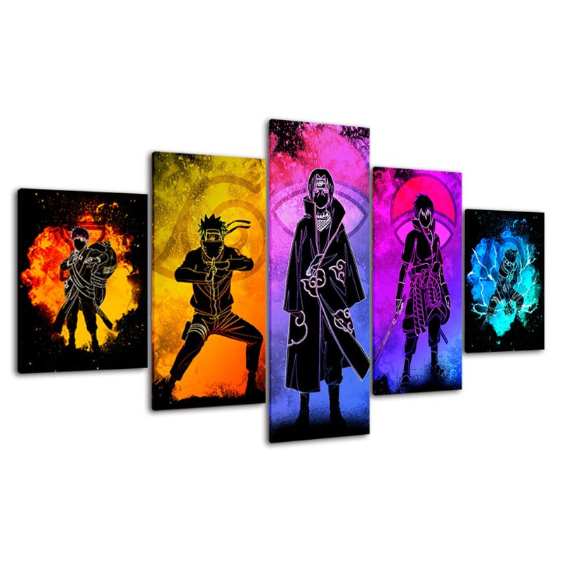 BowLift | 5 piece Naruto Anime - canvas wall art painting Lasson Living