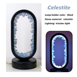 Modern Crystal Oval LED Table Lamp 1-Light