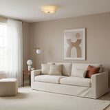 Art Deco Vintage Round Glass Ceiling Light 1-Light