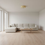 Art Deco Vintage Round Glass Ceiling Light 1-Light