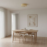 Art Deco Vintage Round Glass Ceiling Light 1-Light