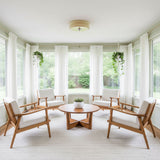 Art Deco Vintage Round Glass Ceiling Light 1-Light