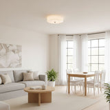 Art Deco Vintage Round Glass Ceiling Light 1-Light