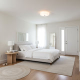 Art Deco Vintage Round Glass Ceiling Light 1-Light