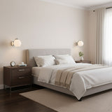 Art Deco Rippled Globe Glass Wall Sconce 1-Light