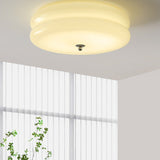 Art Deco Vintage Round Glass Ceiling Light 1-Light