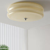 Art Deco Vintage Round Glass Ceiling Light 1-Light