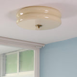 Art Deco Vintage Round Glass Ceiling Light 1-Light
