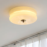 Art Deco Vintage Round Glass Ceiling Light 1-Light