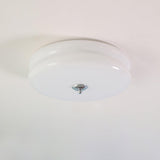 Art Deco Vintage Round Glass Ceiling Light 1-Light
