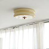 Art Deco Vintage Round Glass Ceiling Light 1-Light