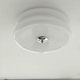 Art Deco Vintage Round Glass Ceiling Light 1-Light