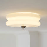 Art Deco Vintage Round Glass Ceiling Light 1-Light
