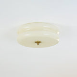 Art Deco Vintage Round Glass Ceiling Light 1-Light