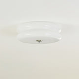 Art Deco Vintage Round Glass Ceiling Light 1-Light