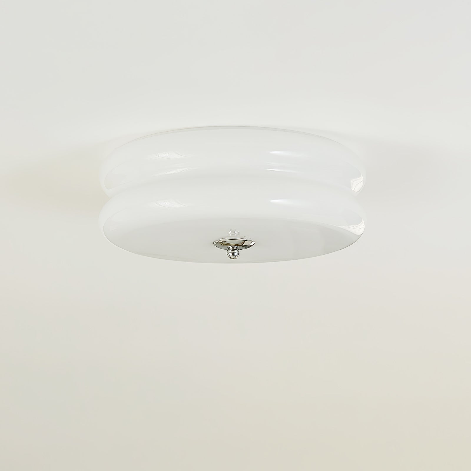 Art Deco Vintage Round Glass Ceiling Light 1-Light