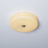 Art Deco Vintage Round Glass Ceiling Light 1-Light
