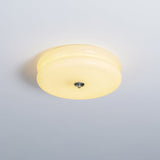 Art Deco Vintage Round Glass Ceiling Light 1-Light